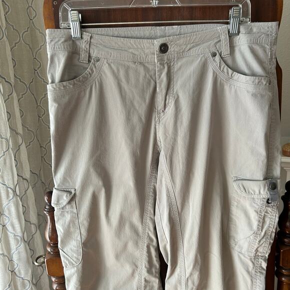 KUHL Legendary Womens Gray Cargo Convertible Roll Up Hiking Pants Size 12 - Picture 2 of 11